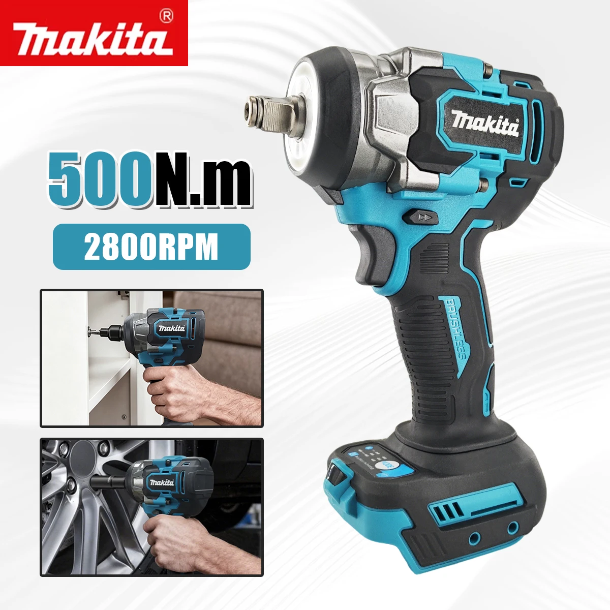 Torque Wrench Digital - Makita 18V 500Nm Fırçasız Darbeli Somun