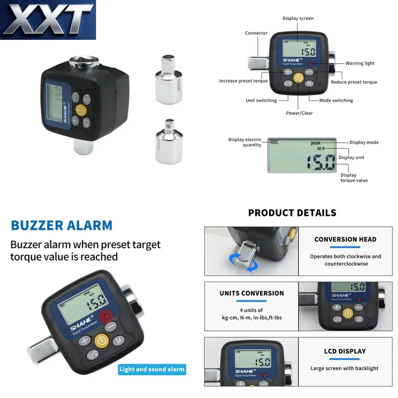 Torque Wrench Digital - XXT Shahe Dijital Tork Anahtarı Adaptörü