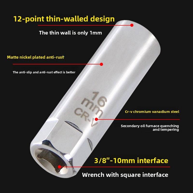 14/16mm Ultra İnce Manyetik Ün - Spark Plug Socket Set incelemesi ve fiyatı